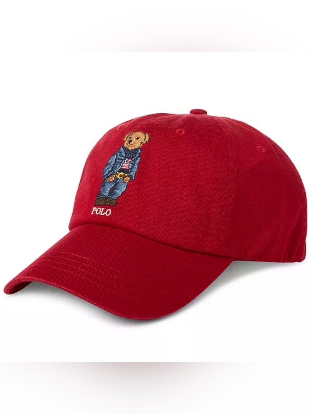 NEW IN BAG Ralph Lauren POLO BEAR Dad Hat RED Baseball Cap OSFM Classic Logo